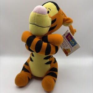 Winnie the Pooh Tigger Plush Musical Crib Toy Pull Tail Vtg Disney Works w Tags!
